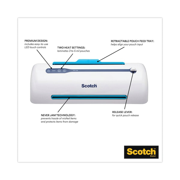 Scotch Laminator, Thermal, Green, White TL906 | Zoro
